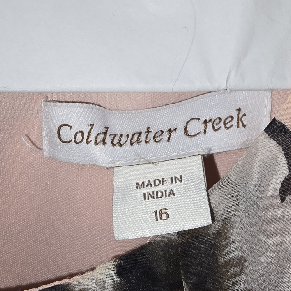 Coldwater Creek Pastel Pink and Brown Floral Maxi Dress - Picture 8 of 8